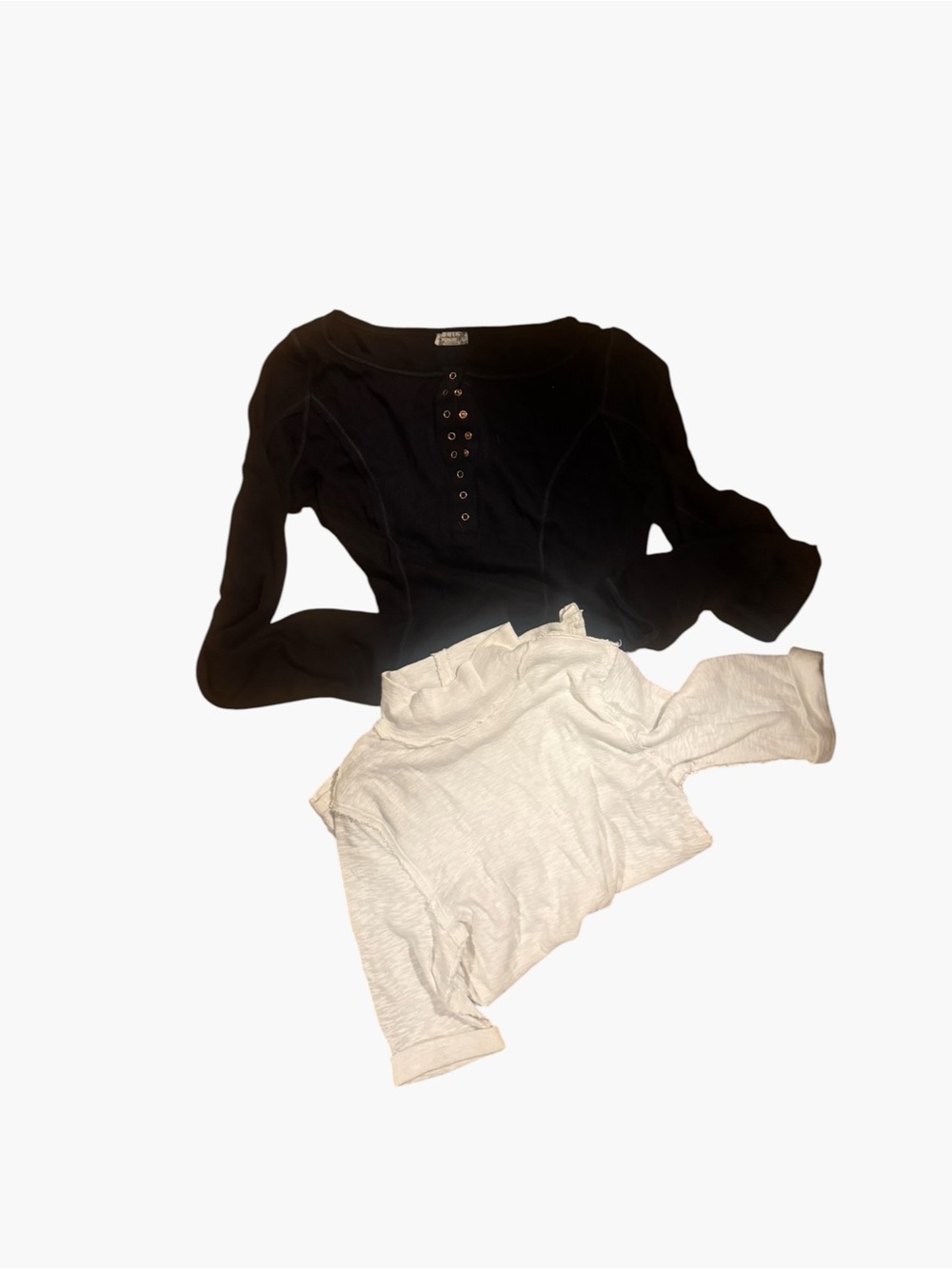 Free People body suit (never worn) 
and 3/4 raw hem T 
size L